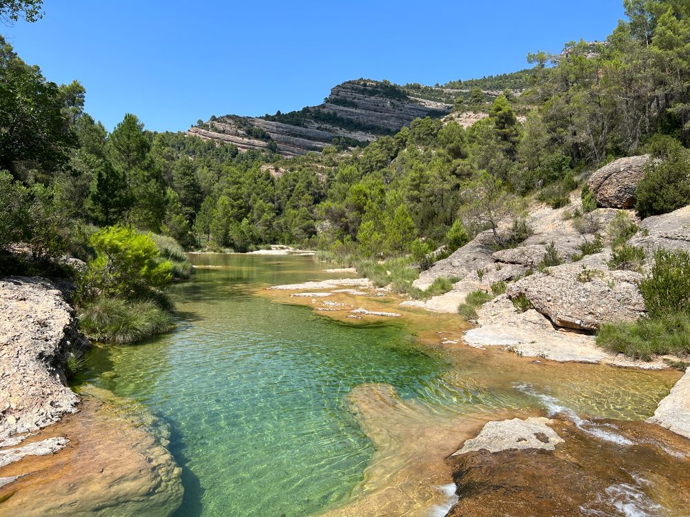 Pozas naturales de las Pesqueras en Beceite